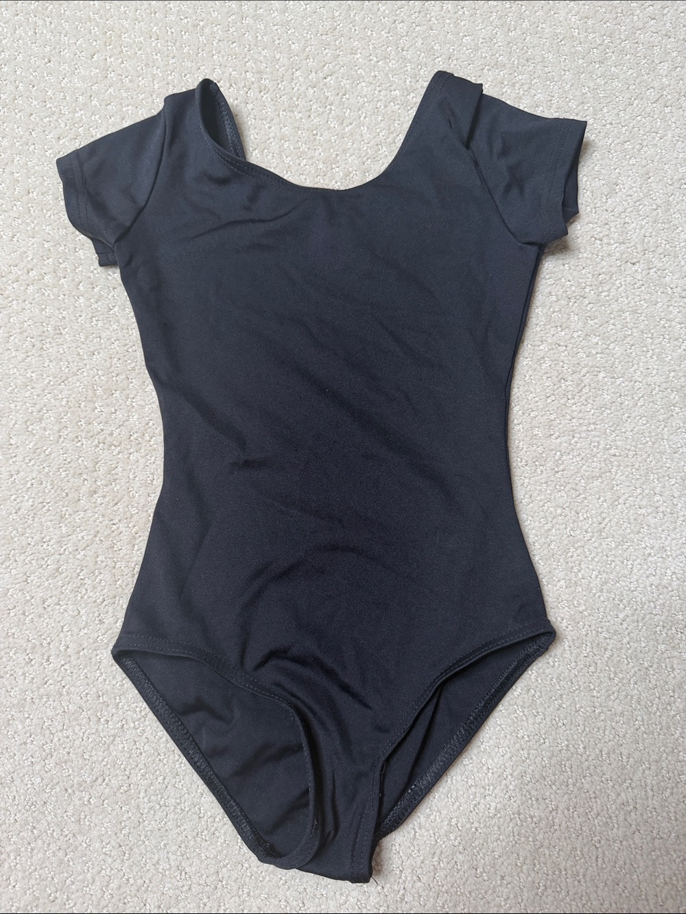 Capezio Black Short-Sleeve Dance Leotard for Kids